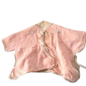 Hand embroidered, hand made vintage 1940s bib? Shirt? Overshirt? Top?